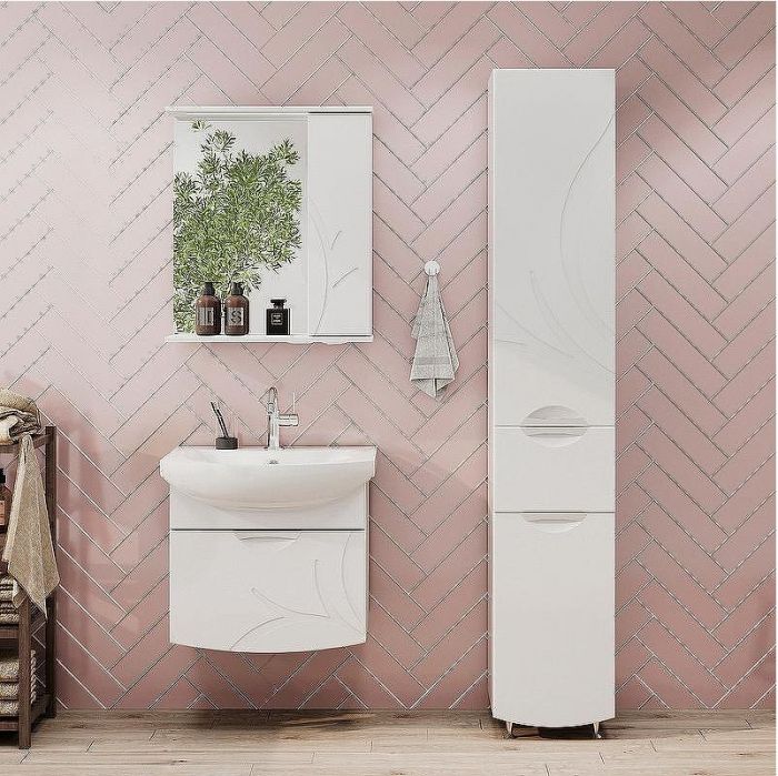 Тумба под раковину Volna Adel 60.1Y tpADEL60.1Y-01 подвесная Белая