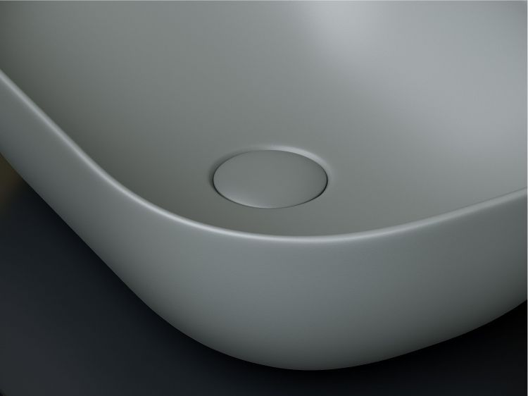 Умывальник чаша SANCOS Element накладная прямоугольная (цвет Антрацит Матовый) 455x325x135мм, CN6009MH