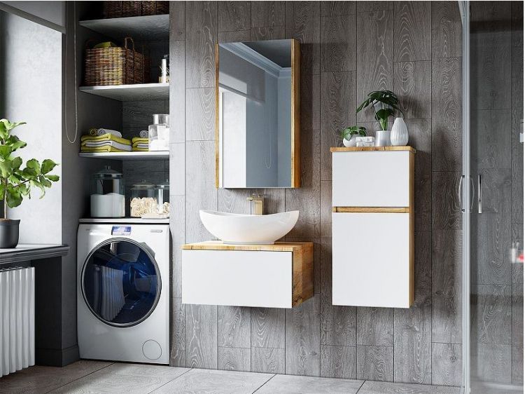 Зеркальный шкаф Misty Ива 45 R П-Ива04045-01П Дуб Вотан