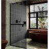 Душевая перегородка Maybah Glass MGD-735-6у 890x1950 в узком профиле Черный стекло графитовое
