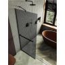 Душевая перегородка Maybah Glass MGD-735-6у 890x1950 в узком профиле Черный стекло графитовое