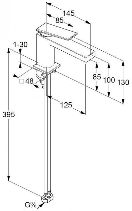 Смеситель для раковины Kludi Decus 54290N575 цвет Никель брашированный