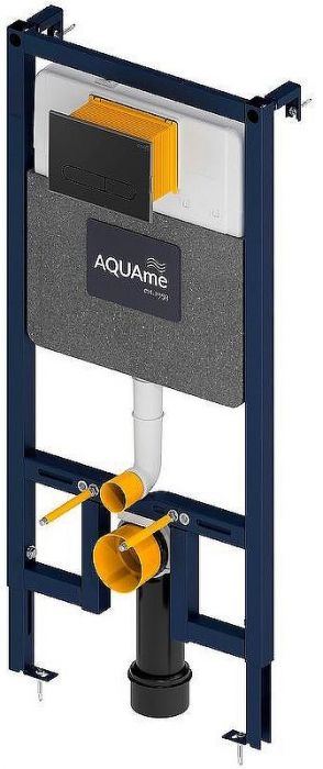 Инсталляция AQUAme AQM4001MB для унитаза с Черной матовой клавишей смыва