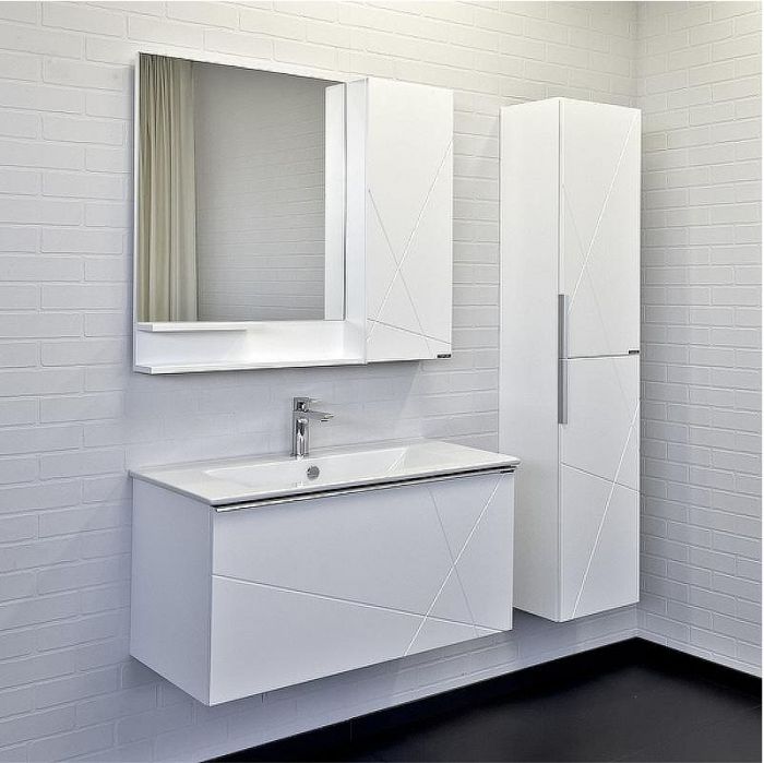 Шкаф пенал Comforty Мерано 35 00-00010666 подвесной Белый матовый