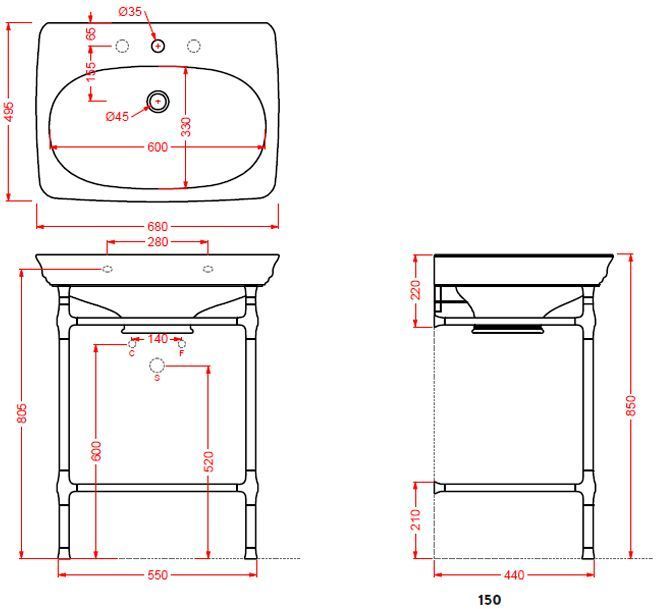 Консоль ARTCERAM Civitas CIA002 71cr Консоль ARTCERAM Civitas CIA002 71cr