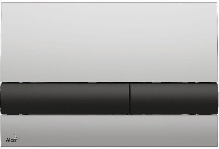Клавиша смыва Alcaplast Basic M1712-8 Хром матовый Черная