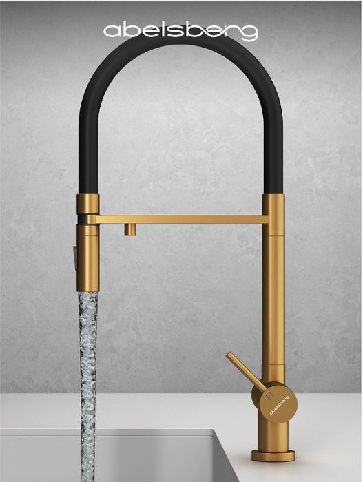 Смеситель для кухни Abelsberg Venta IXF73979BG цвет Королевское золото