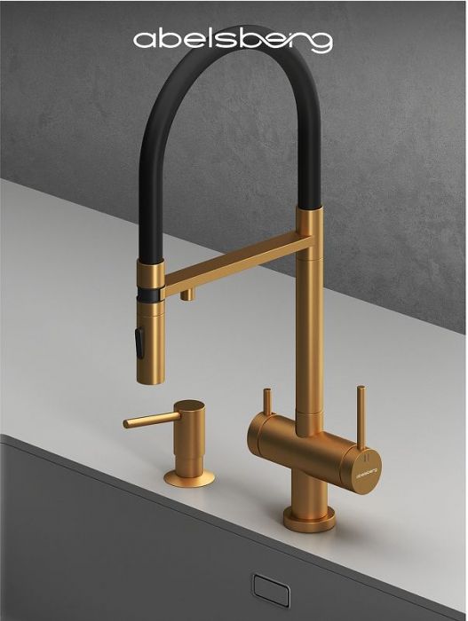 Смеситель для кухни Abelsberg Venta IXF73979BG цвет Королевское золото