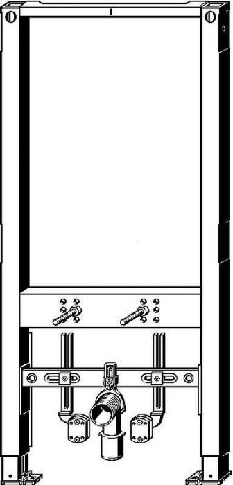 Инсталляция Viega Prevista Dry 776 442 для подвесных биде Серая