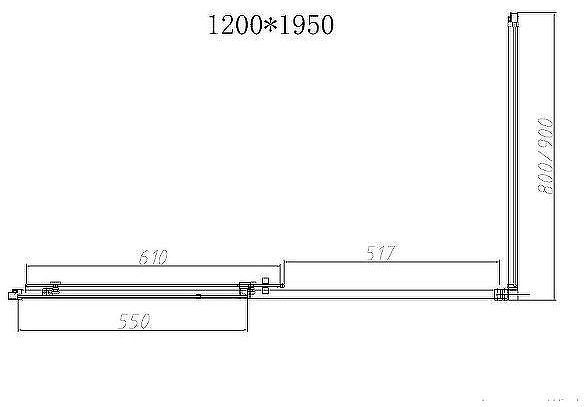 Душевой уголок Vincea Slim-N 120x90 VSR-4SN9012CLB профиль Черный стекло прозрачное
