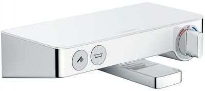 Смеситель для ванны Hansgrohe Ecostat Select 13151400 с термостатом Хром Белый