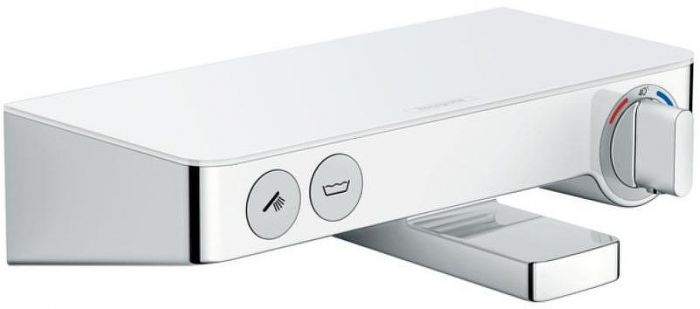 Смеситель для ванны Hansgrohe Ecostat Select 13151400 с термостатом Хром Белый