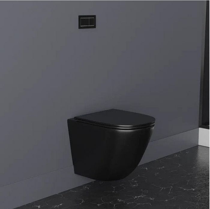 Комплект унитаза Owl 1975 Vind Cirkel-H OWLT190305 с инсталляцией Grohe Rapid SL 38775001 с сиденьем Микролифт и клавишей смыва Хром