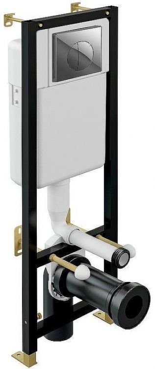 Комплект унитаза Niagara Vista NG-9301 с инсталляцией Cersanit Black 35 S-IN-BLACK-Cg-w с сиденьем Микролифт и клавишей смыва Хром