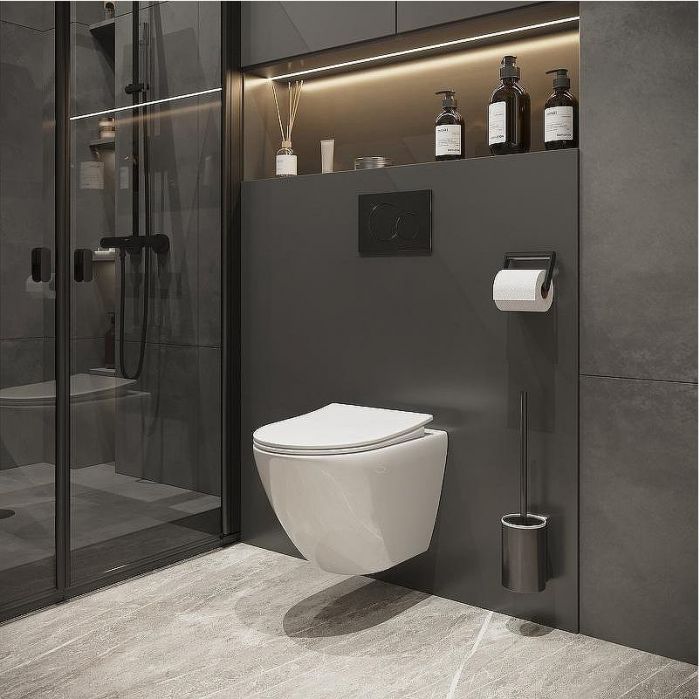 Комплект унитаза Niagara Vista NG-9301 с инсталляцией Cersanit Black 35 S-IN-BLACK-Cg-w с сиденьем Микролифт и клавишей смыва Хром