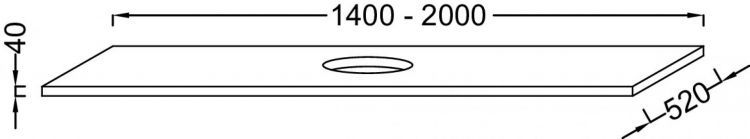 Столешница под раковину 200 см Jacob Delafon Parallel EI24-2000-P12, белый дуб Столешница под раковину 200 см Jacob Delafon Parallel EI24-2000-P12, белый дуб