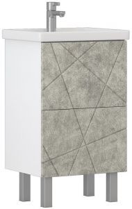 Тумба под раковину Vigo Geometry 50 tn.bsf.GEO.FOS.50.2Y цвет Бетон Белый