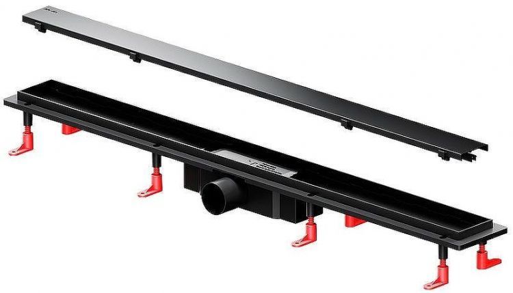 Душевой лоток AM.PM PrimeFlow 90 W02SC-U11-090-04BM с Черной матовой решеткой / под плитку Tile