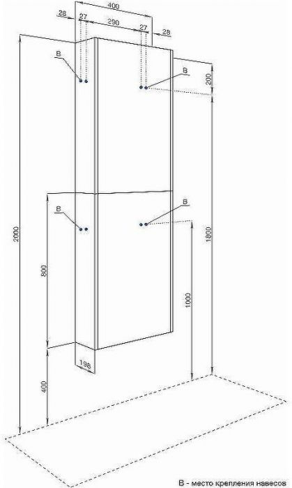 Подвесной шкаф Aquaton Марбл 40 1A276403MH8A0 Слэйт