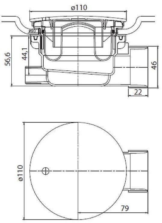Сифон для душевого поддона Aquatek ST-0000088 Хром
