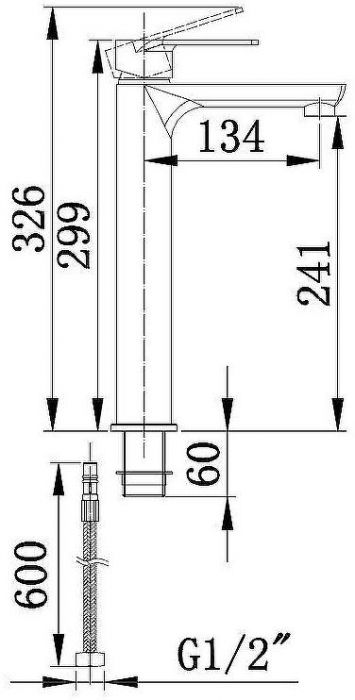 Смеситель для раковины Boch Mann Doris XL BM9128 Хром