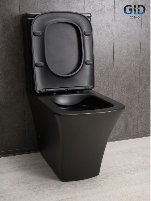 Унитаз компакт Gid Cuadrado Tn2184Bm 62252Y цвет Черный матовый с бачком и сиденьем Микролифт