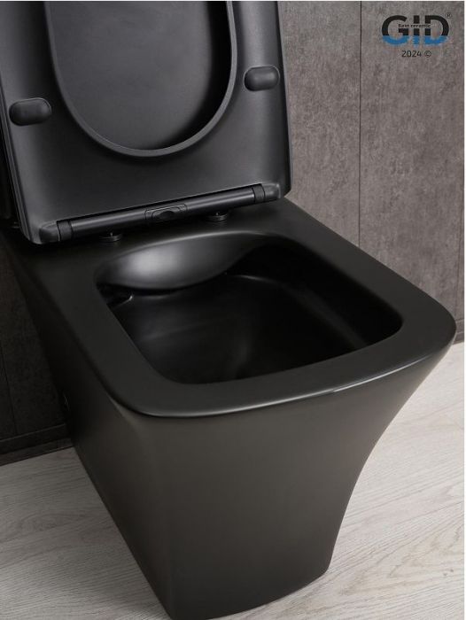 Унитаз компакт Gid Cuadrado Tn2184Bm 62252Y цвет Черный матовый с бачком и сиденьем Микролифт