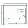 Душевой уголок BelBagno Due 120x80 DUE-AH-2-120/80-C-Cr профиль Хром стекло прозрачное