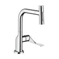 Кухонный смеситель AXOR Citterio с вытяжным изливом 39863000 Кухонный смеситель AXOR Citterio с вытяжным изливом 39863000