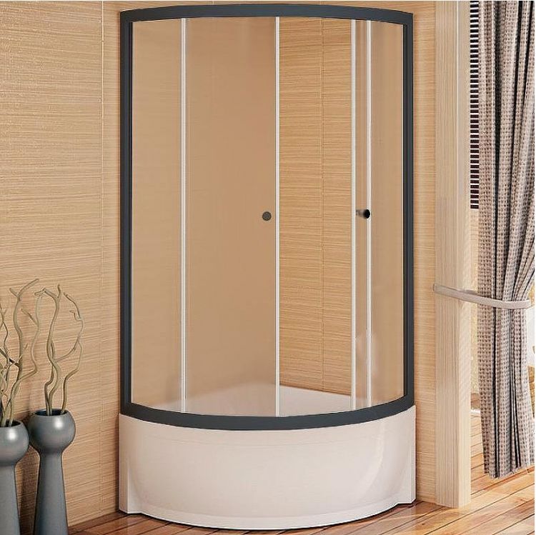 Душевой уголок Radomir Соул 1 90x90 1-03-6-0-0-0021 профиль Черный стекло матовое