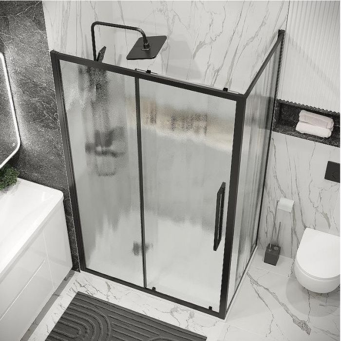 Душевой уголок Grossman Cosmo 100х80 120.K33.02.1080.21.02 профиль Черный матовый стекло шиншилла