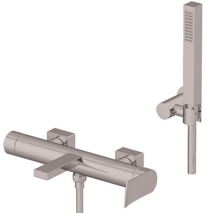 Смеситель для ванны Gattoni Soffio 8100/81DS Темный никель шлифованный