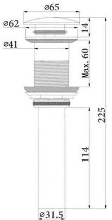 Донный клапан Comforty DK-01MDG 00-00013472 click-clack Темно-зеленый матовый