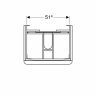 Тумба под раковину Geberit Smyle Square 60x61.7, белый глянец [500.352.00.1]