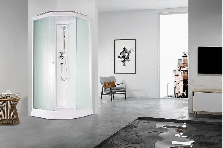 Душевая кабина Parly Penta P91 90х215 7172 профиль Белый стекло прозрачное