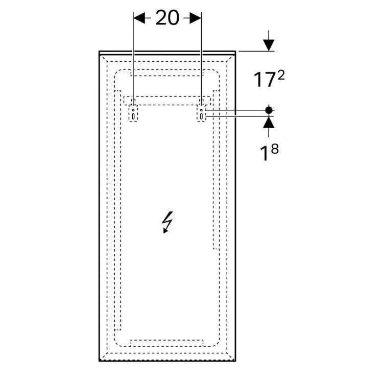 Зеркало Geberit Xeno? с подсветкой 40х90х5.5 [500.520.00.1]