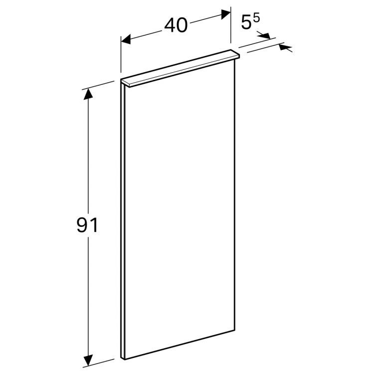 Зеркало Geberit Xeno? с подсветкой 40х90х5.5 [500.520.00.1]