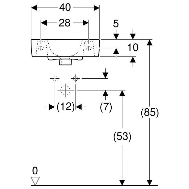 Раковина Geberit Renova Nr.1 Plan, 272140000