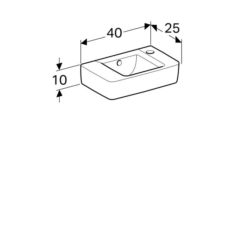 Раковина Geberit Renova Nr.1 Plan, 272140000