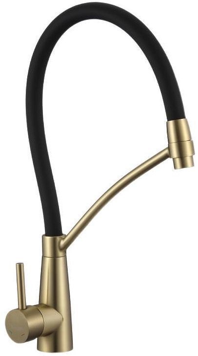 Смеситель для кухни Fmark FS8255C-01 цвет Золото матовое Черный