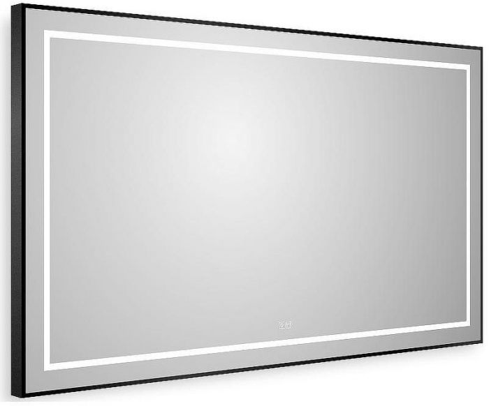 Зеркало BelBagno Kraft 140 SPC-KRAFT-1400-800-LED-TCH-WARM-NERO с подсветкой Черное с сенсорным выключателем и подогревом