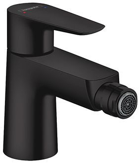 Hansgrohe Talis E Смеситель для биде на 1 отв, с донным клапаном, излив 116мм, цвет: черный матовый