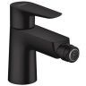Hansgrohe Talis E Смеситель для биде на 1 отв, с донным клапаном, излив 116мм, цвет: черный матовый