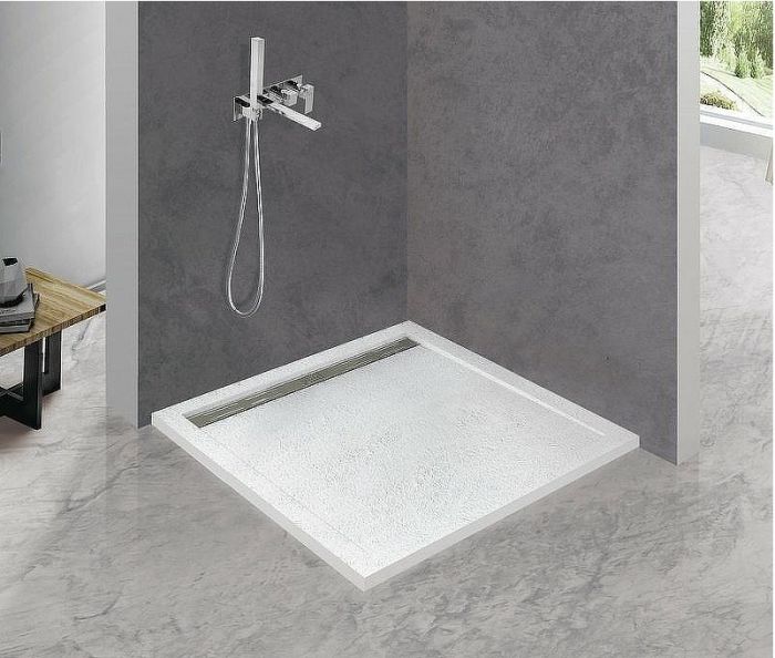 Душевой поддон из искусственного камня Cezares Tray AS 90x90 TRAY-AS-A-90-30-W Белый