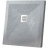 Душевой поддон из искусственного камня Vincea 90x90 VST-4SR9090G+Vsph-D132 Серый
