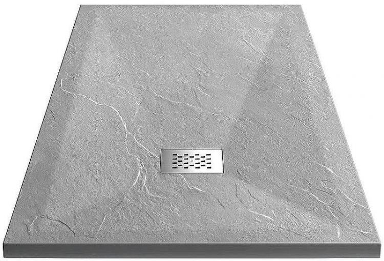 Душевой поддон из искусственного камня Vincea 90x90 VST-4SR9090G+Vsph-D132 Серый