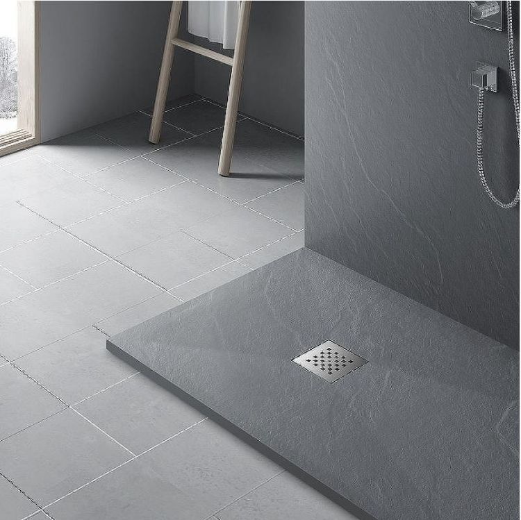 Душевой поддон из искусственного камня Vincea 90x90 VST-4SR9090G+Vsph-D132 Серый