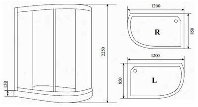 Душевая кабина Timo T-7702 L