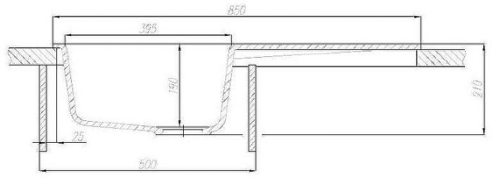 Кухонная мойка Aquaton Верона 86 1A710032VR210 Графит