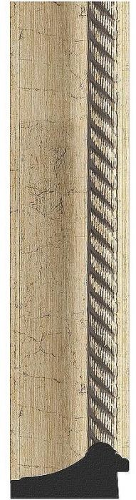 Зеркало Evoform Exclusive-G 103х103 BY 4433 с гравировкой в багетной раме - Состаренное серебро с плетением 70